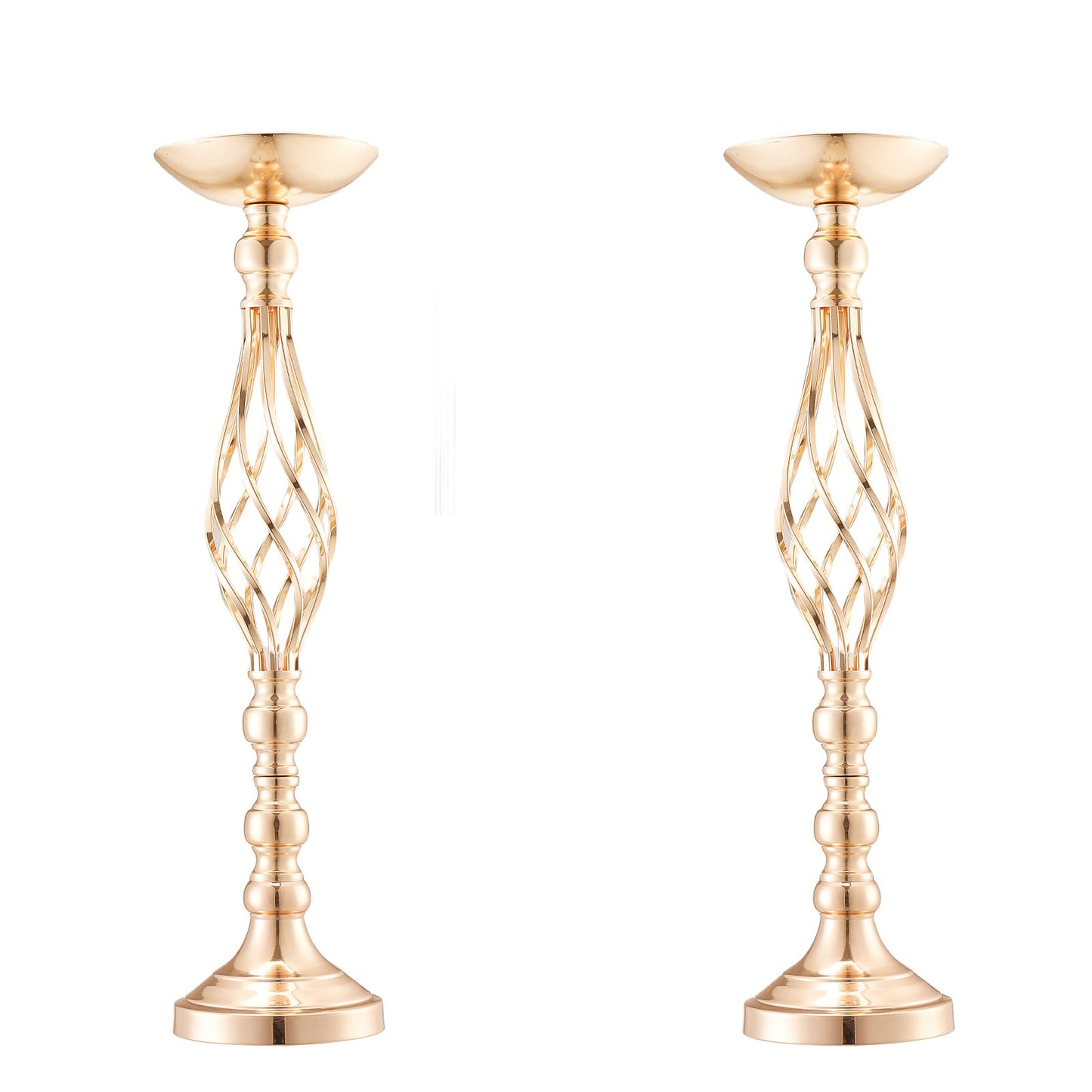 20PCS 58cm/22.83” Wedding Flower Vase Metal Gold Flower Stand for Table