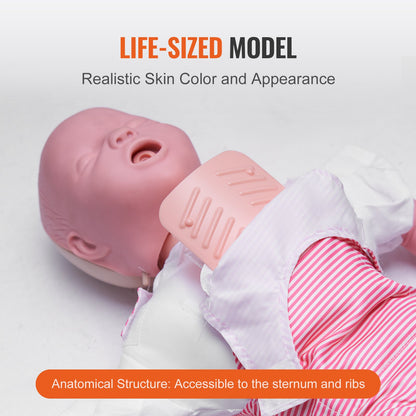Infant CPR Training Manikin, Heimlich Maneuver and Cardiopulmonary Resuscitation (CPR), Infant Airway Obstruction Training Manikin, Baby Heart Attack Model for Training