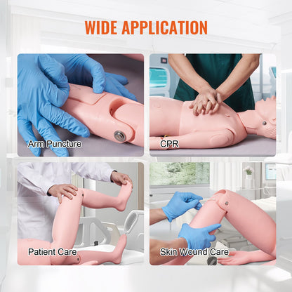 Nursing Training Manikin, Female Human Manikin Demonstration for Nursing Training, Multifunctional Education Teaching Model Accessories, Anatomical Mannequin Body Care Simulator Model