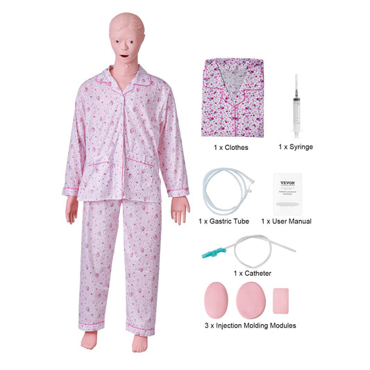 Nursing Training Manikin, Female Human Manikin Demonstration for Nursing Training, Multifunctional Education Teaching Model Accessories, Anatomical Mannequin Body Care Simulator Model