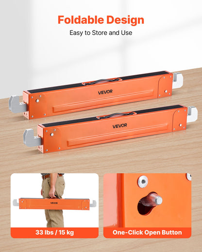 Saw Horses, 2 Pack Folding Work Horses, 1323 lbs Load Capacity Sawhorse with Heavy Duty Legs, All-Metal Portable Saw Horse with Non-Slip Foot Pads, for Woodworking, Carpenters & Contractors