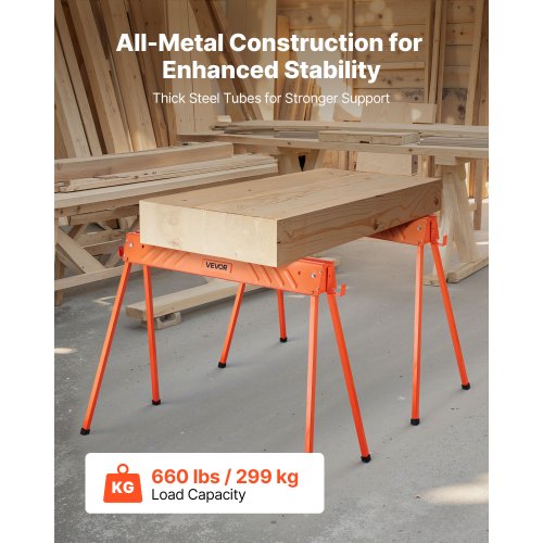 Sägeböcke 2er-Pack Werkbank Heavy Duty 310 kg Kapazität für Holzbearbeitung | EU