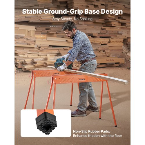 Sägeböcke 2er-Pack Werkbank Heavy Duty 310 kg Kapazität für Holzbearbeitung | EU