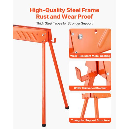 Sägeböcke 2er-Pack Werkbank Heavy Duty 310 kg Kapazität für Holzbearbeitung | EU