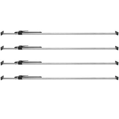 Laststång, spärrbar laststång Justerbar från 89" till 104", Kraftig stållaststabilisator med kapacitet på 309 lbs, laststång för lastbilsflak för lastbilsflak, släp, semitrailer (4 st)