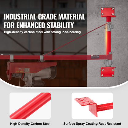 Elektrisk lyftstolpe, 1000 kg Max lastkapacitet, Elektrisk hisshållare, kolstållyftram, ställningsmonterad lyftstolpe, vinschlyftstolpe för lyft, verkstad, garage