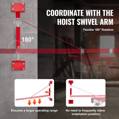 Elektrisk lyftstolpe, 1000 kg Max lastkapacitet, Elektrisk hisshållare, kolstållyftram, ställningsmonterad lyftstolpe, vinschlyftstolpe för lyft, verkstad, garage