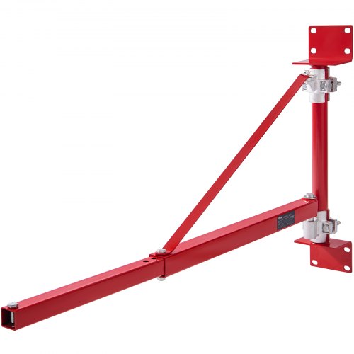 Electric Hoist Support Arm, 1320 lbs Max Load Capacity, Electric Hoist Holder Swing Arm with Pole, Steel Hoist Frame, 180° Swivel Scaffold Hoist Lifting Arm, Winch Hoist Arm for Workshop, Garage