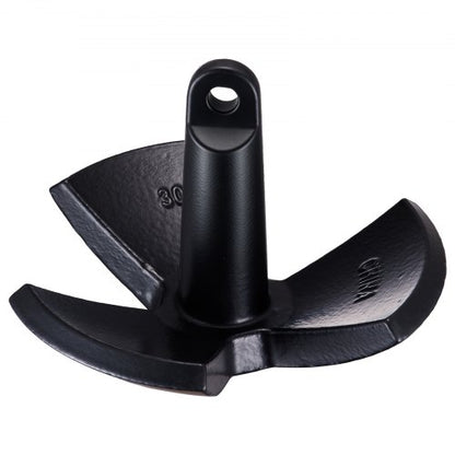 River Anchor, 30 LBS Boat Anchor Cast Iron Black Vinyl-Coated, Marine Grade Mushroom Anchor for Boats Up To 30 ft, Impressive Holding Power in River and Mud Bottom Lakes