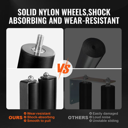 Sliding Gate Kit 6” Rolling Hardware C-typ fäste för Connect Tracks