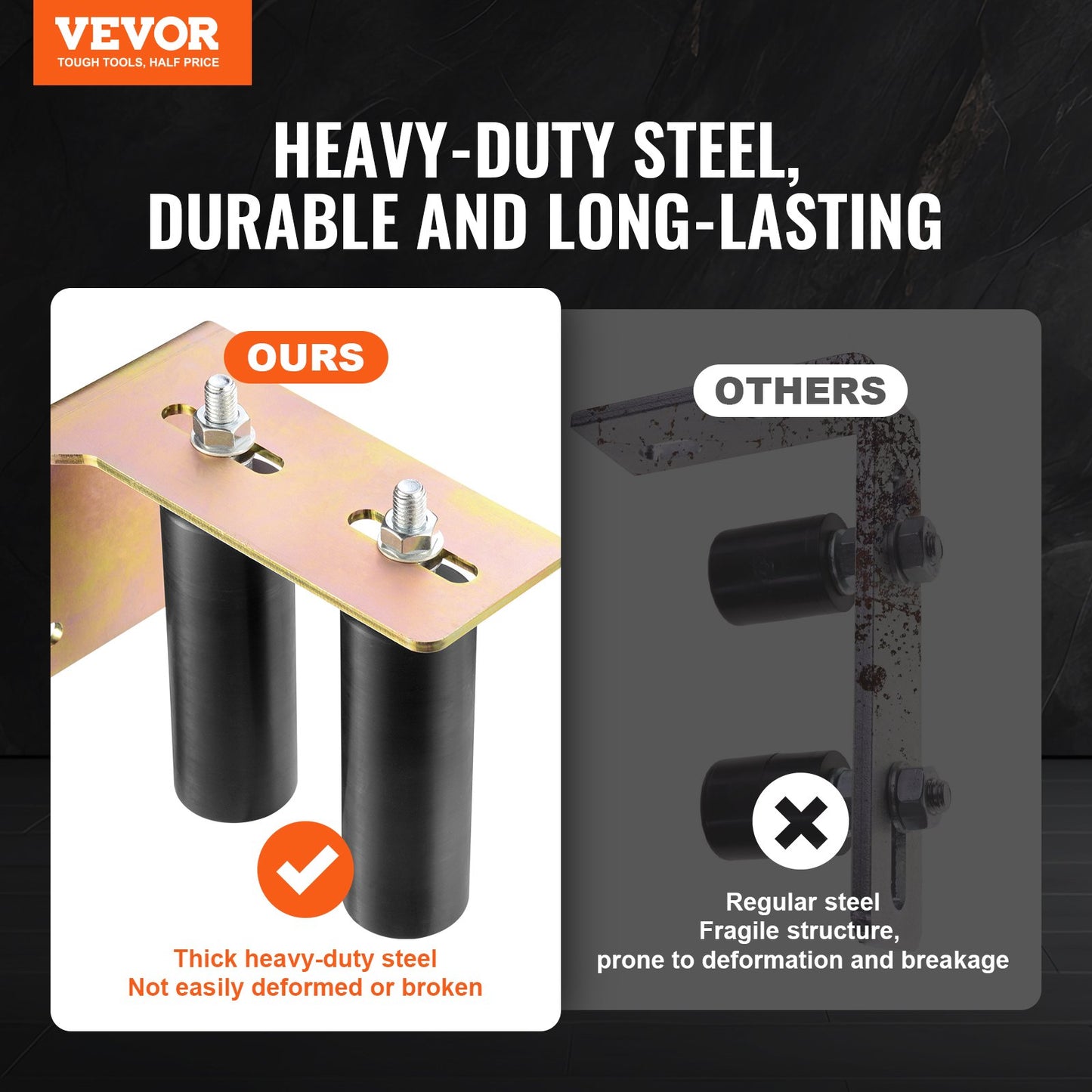 Schiebetor-Set, 6-Zoll-Rollbeschläge mit L-Halterung, verstellbar für die Tür