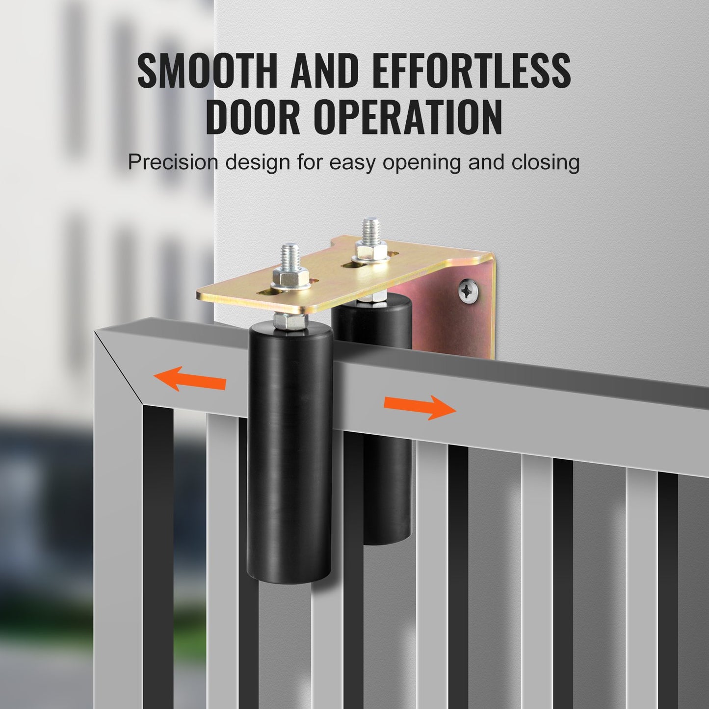 Schiebetor-Set, 6-Zoll-Rollbeschläge mit L-Halterung, verstellbar für die Tür