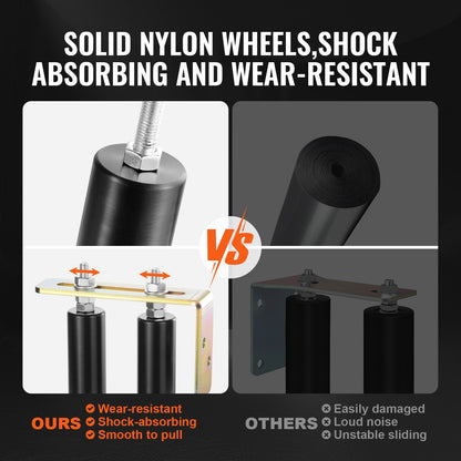 Schiebetor-Bausatz, 6-Zoll-Rollbeschläge mit L-Winkel