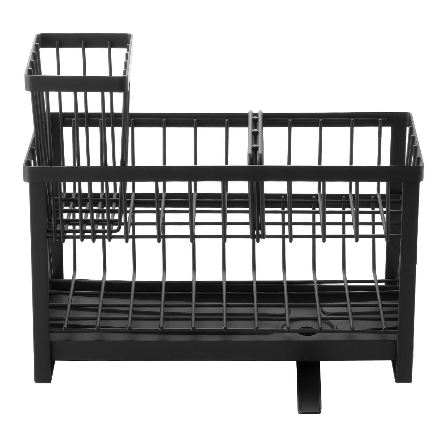 Kitchen Sink Caddy Organizer, 2 Tier Sponge Holder for Kitchen Sink with High Brush Holder & Divider, Storage Rack with Rotatable Drainage Spout, Countertop Organizers and Storage Essentials