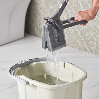 Sponge Mop, High-Density PU Sponge Mop with 1 Pcs Sponge Mop Replacement , Easy to Squeeze Sponge Mop with Hook & Loop for Head Change, Fit for Various Floors’ Cleaning