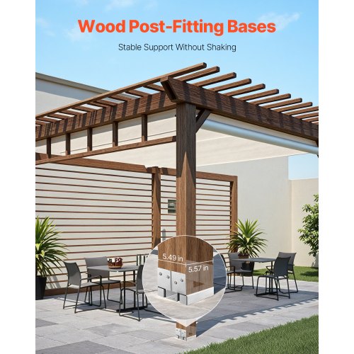 10 Stück 6x6 Pfostenanker für Beton, Innenmaß 5,49x5,57 Zoll