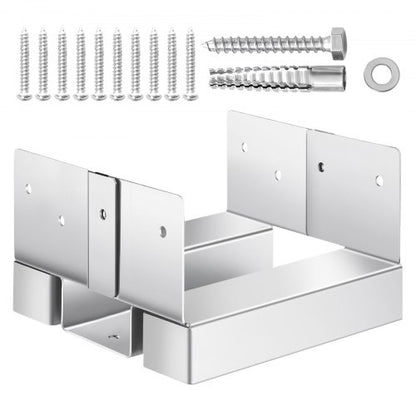 10 Stück 6x6 Pfostenanker für Beton, Innenmaß 5,49x5,57 Zoll