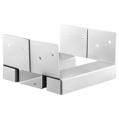 6x6 Post Base 10 Pcs, Inner Size 5.49x5.57inch/139.5x141.5mm Concrete Post Anchor, Heavy-Duty Zinc-Plated Carbon Steel Posts Brackets with 1 Inch Standoff Elevation, for Concrete Pergolas Patio