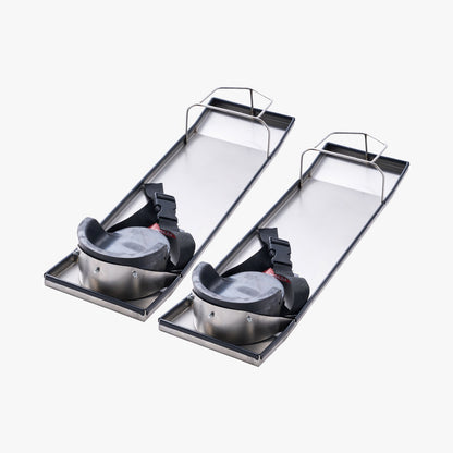 Concrete Knee Boards Slider Knee Boards 28” x 8” Kneeler Board Stainless Steel Kneedboards Concrete Sliders Pair of Movable Sliders with Concrete Knee Pads &amp; Board Bands for Concrete Finishing