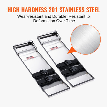 Betong Knäbrädor Rostfritt stål, 28'' x 8'' Betongslider, Knä Brädor för Betong, Betong Knäskydd Par rörliga skjutreglage, med brädband för cement och betong efterbehandling