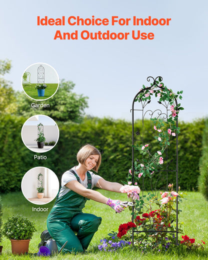 Metall-Gartenspalier zur Unterstützung von Kletterpflanzen, 152,4 x 38,1 cm, rostfrei