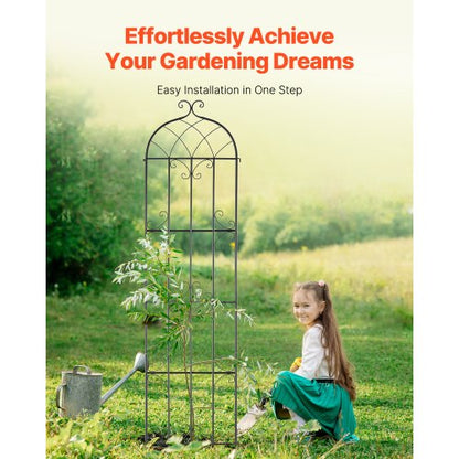 4-pack metall trädgårdsspaljé för klätterväxtstöd 87x20 i rostsäker