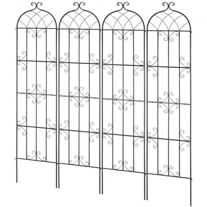 4-pack metall trädgårdsspaljé för klätterväxtstöd 87x20 i rostsäker