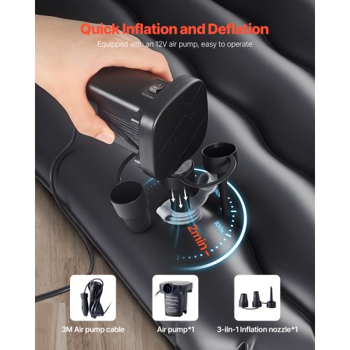 Billuftmadrass Uppblåsbar Bil Camping Resor Sovbädd SUV MPV Sedan |  EU