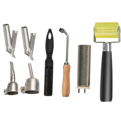 Deckenschweißgerät, 8-teiliges PVC-Schweißgerät, 1600-W-Heißluft-Kunststoffschweißgerät, 220-V-PVC-Heißluftpistole, Kunststoffschweißgerät mit Glimmerrohr-Heizkern, stufenlose Temperaturregelung 104-1112 °F Kunststoffschweißset