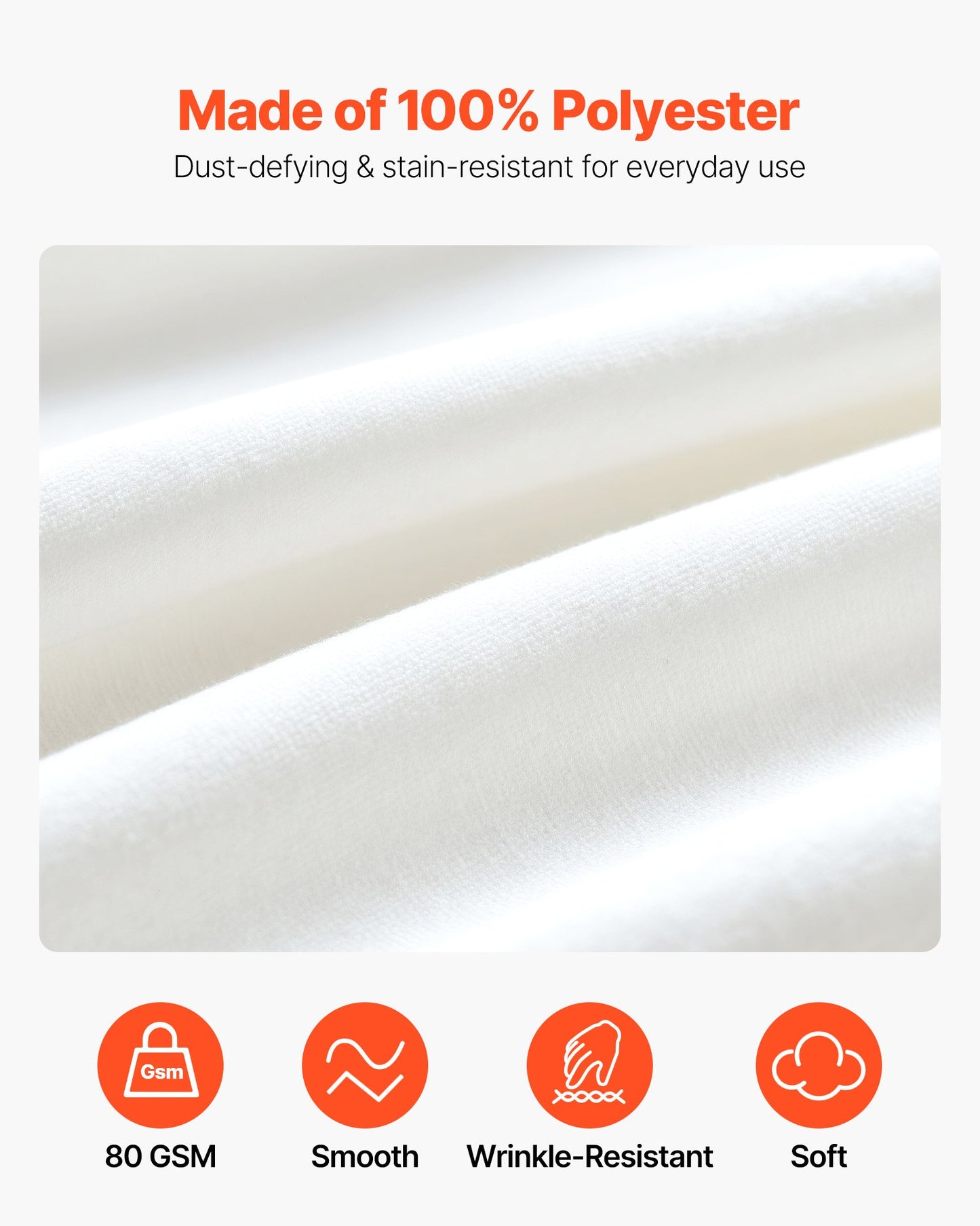 Wrap Around Bed Skirt, 15 in Drop, White Dust Ruffle Queen Size, Three Sides Adjustable Bedskirt with Easy Fit Elastic Strap, Wrinkle-Free & Fade-Resistant, Machine Washable, for Queen Size Bed