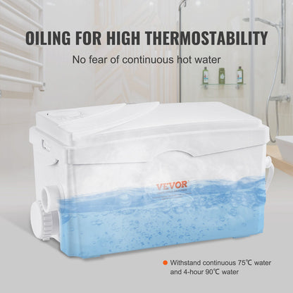 Macerator Avfallspump Källare Macerator Pump 350 W, 6000 L/h flöde, 7 M utloppshuvud, avloppspump med 3 vattenintag för källare, kök, handfat, dusch, badkar, tvätt avloppsvatten, diskmaskin