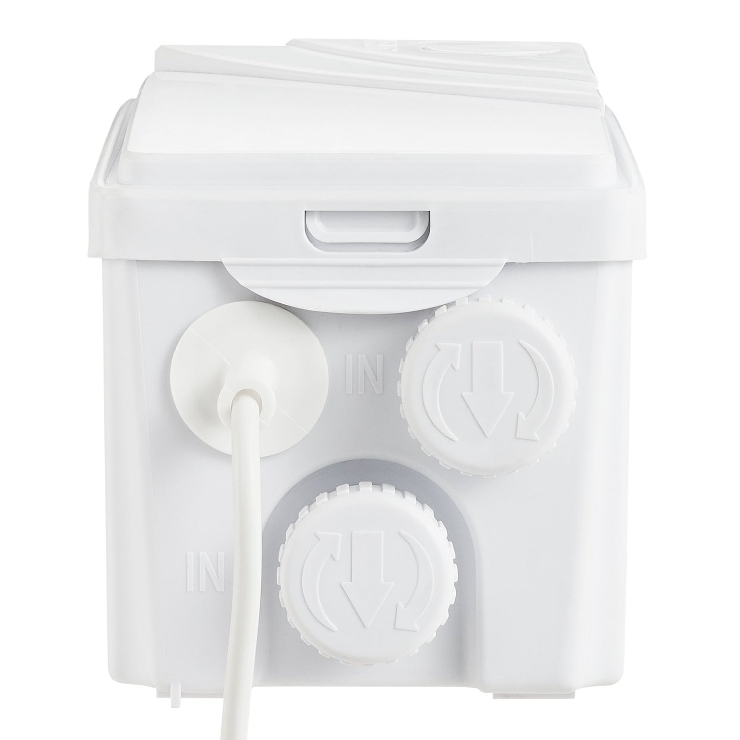 Macerator Avfallspump Källare Macerator Pump 350 W, 6000 L/h flöde, 7 M utloppshuvud, avloppspump med 3 vattenintag för källare, kök, handfat, dusch, badkar, tvätt avloppsvatten, diskmaskin