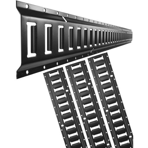 E Track Tie Down Rail Kit, 5' Steel Rails, 4 Pack, Secure Cargo & Heavy Loads Up to 2000 lbs, Heavy Duty Etrack Rails with Screws for Garages, Vans, Trailers, Motorcycle Tie Downs, ATV Mountings