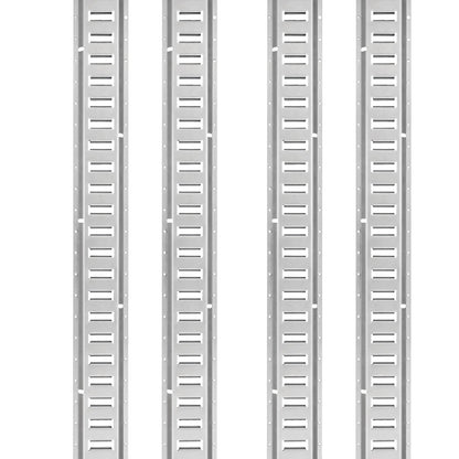 E-Track-Zurrschienen-Set, 24-teiliges 5-Fuß-E-Tracks-Set, enthält 8 Stahlschienen, 8 O-Ring-Anker und 8 D-Ring-Verschlüsse, vielseitiges Zurrzubehör für Lastenmotorräder, 2000 lbs Tragkraft
