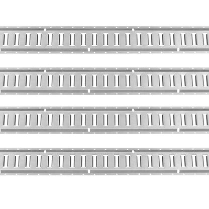 E-Track-Zurrschienen-Set, 24-teiliges 5-Fuß-E-Tracks-Set, enthält 8 Stahlschienen, 8 O-Ring-Anker und 8 D-Ring-Verschlüsse, vielseitiges Zurrzubehör für Lastenmotorräder, 2000 lbs Tragkraft