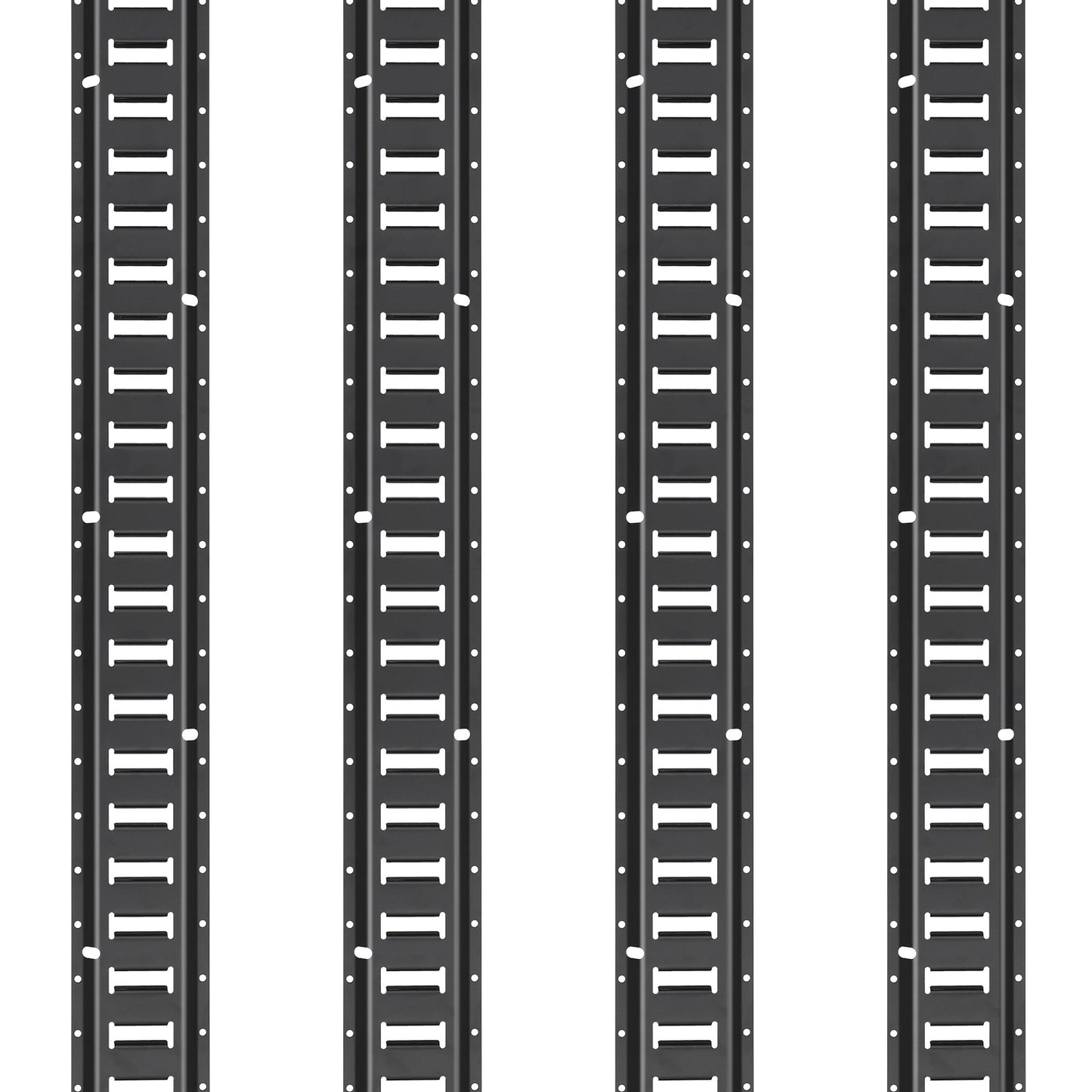 E-Track-Zurrschienen-Set, 18-teiliges 5-Fuß-E-Tracks-Set, inklusive 4 Stahlschienen, 8 O-Ring-Anker, 4 D-Ring-Verschlüssen und 2 Riegeln, Zubehör zur Sicherung von Frachtmotorrädern, 2000 lbs