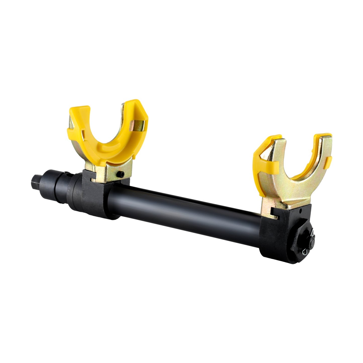 Fjäderbensfjäderkompressorset, Macpherson fjäderkompressorsats, utbytbart verktyg för borttagning av gaffelbensspolar, med gul skyddshylsa och bärväska