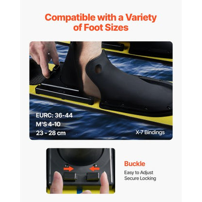 150 cm vattenskidor kombination för vuxna vattenskidor med X-7 justerbara bindningar |  EU