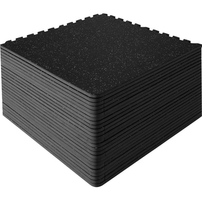 EVA Interlocking Foam Floor Mats, 0.56 in Thickened 25 Pcs Puzzle Rubber Tiles, 24 x 24 in Exercise Floor Mat for Workout & Fitness, Heavy Duty Flooring Mats for Home, Gym, Office-100 Sq Ft