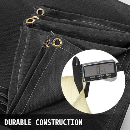 Welding Blanket, 10 x 10 Foot Fiberglass Blanket, Up To 550 °C Heat-Resistant Fire Retardant Blanket with Premium Brass Grommets