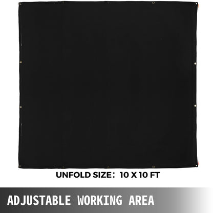 Welding Blanket, 10 x 10 Foot Fiberglass Blanket, Up To 550 °C Heat-Resistant Fire Retardant Blanket with Premium Brass Grommets