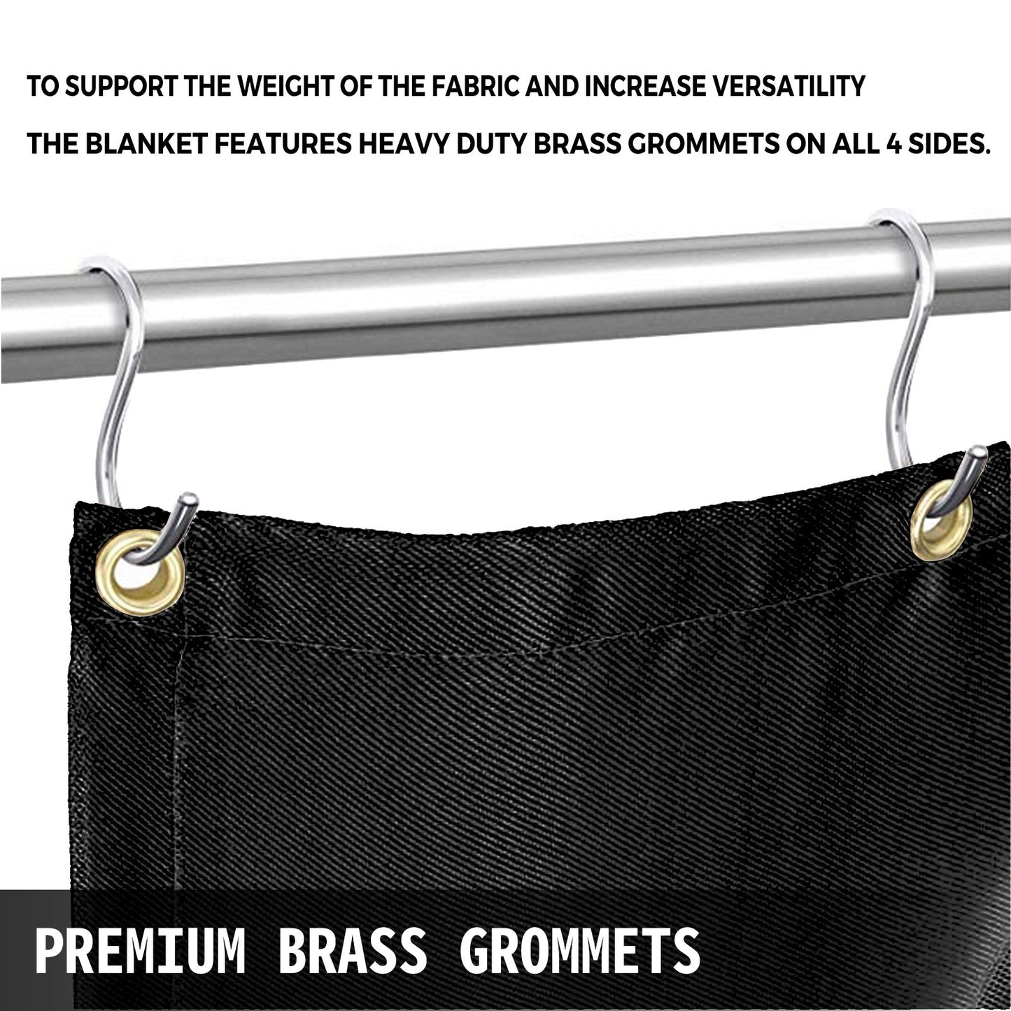 Welding Blanket, 10 x 10 Foot Fiberglass Blanket, Up To 550 °C Heat-Resistant Fire Retardant Blanket with Premium Brass Grommets