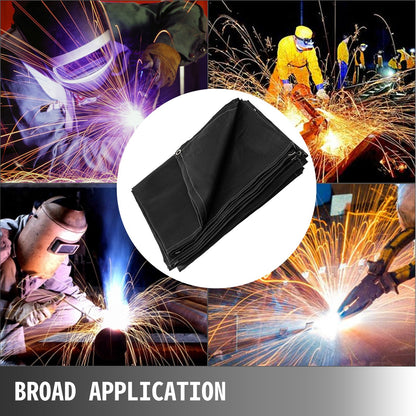 Welding Blanket, 10 x 10 Foot Fiberglass Blanket, Up To 550 °C Heat-Resistant Fire Retardant Blanket with Premium Brass Grommets