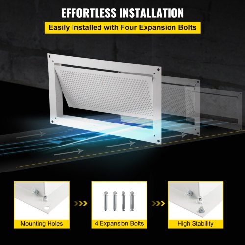 Krypgrundsventilation Grundventilation 20 cm Höjd x 40 cm Bredd Väggventilation |  EU