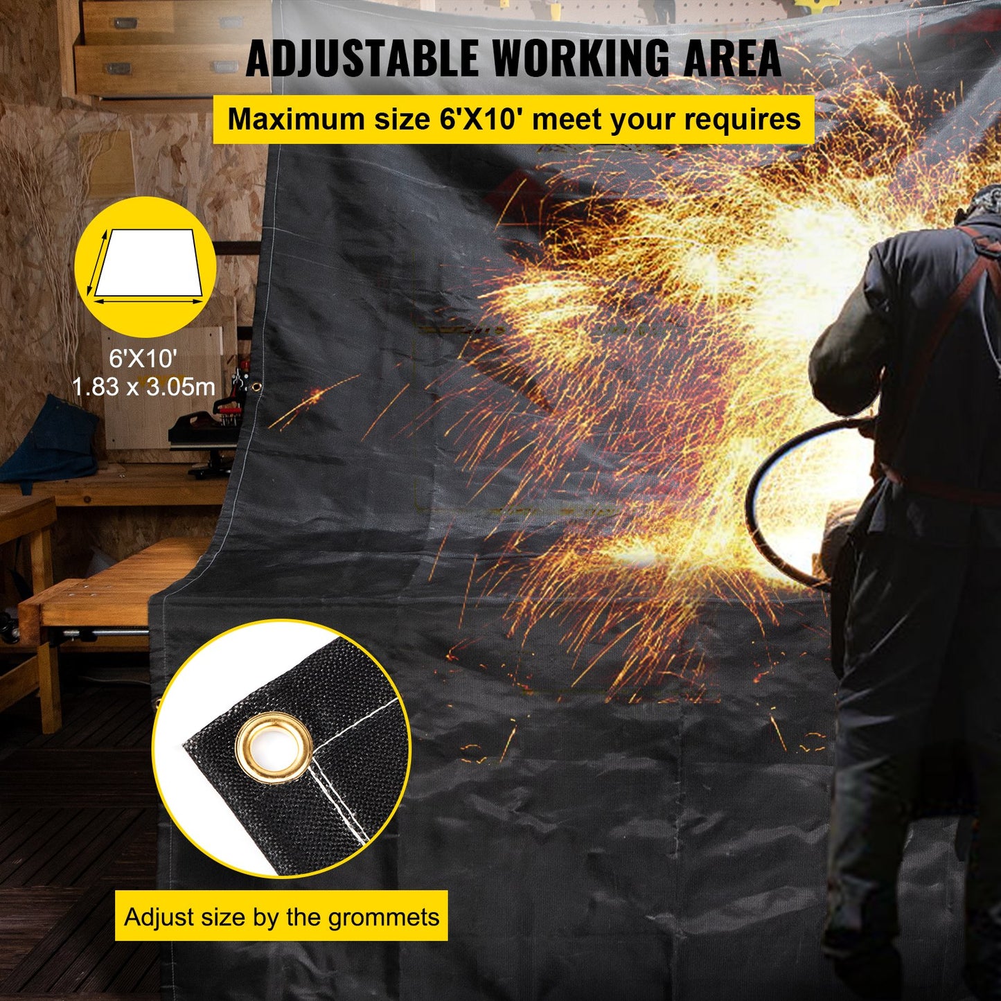 Notfall-Feuerlöschdecken Fiberglas-Schweißdecke 2er-Pack Feuerlöschdecken