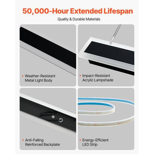 utomhusvägglampa, 600 mm, lång list modern vägglampa för utomhusbruk, 3000K varmvit, IP65 vattentät, rostfri väggmonterad belysning för uteplats, för hus, veranda, garage |  EU