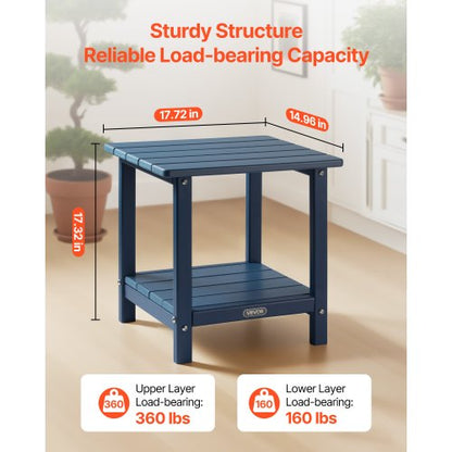 Sidobord för utomhusbruk 2-våningar HDPE-sidobord för inomhusbruk, blått |  EU