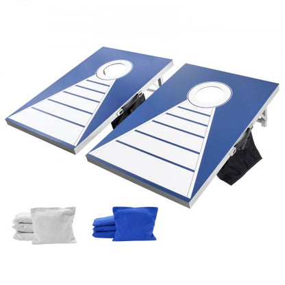 Cornhole Set, 3x2 ft Corn Hole Game Boards, Aluminum Weatherproof Portable Toss Board, Indoor and Outdoor Foldable Cornhole Play for Adults, Include 8 Bean Bags, for Yard Backyard Beach Camping
