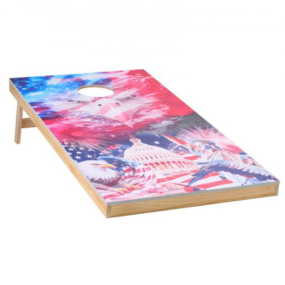 4x60 cm Cornhole Set Portable Wooden Cornhole Game with 8 Bean Bags