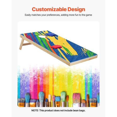 4x60 cm Cornhole Set Tragbares Cornhole-Wurfspielbrett aus Holz mit Tragetasche